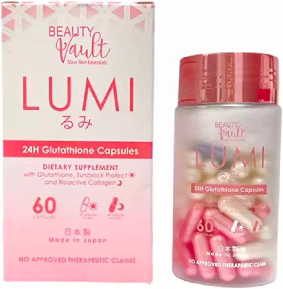 Beauty Vault Lumi 24H Glutathione Capsules, 60 Capsules